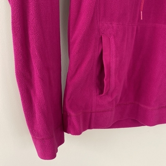 Columbia Polartech Lightweight Fleece Pullover Sweatshirt Hooded Pink Small - Picture 3 of 8